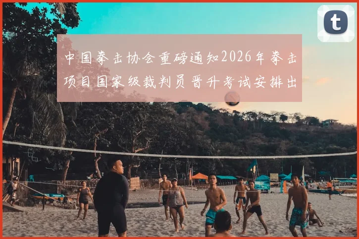 中国拳击协会重磅通知2026年拳击项目国家级裁判员晋升考试安排出炉
